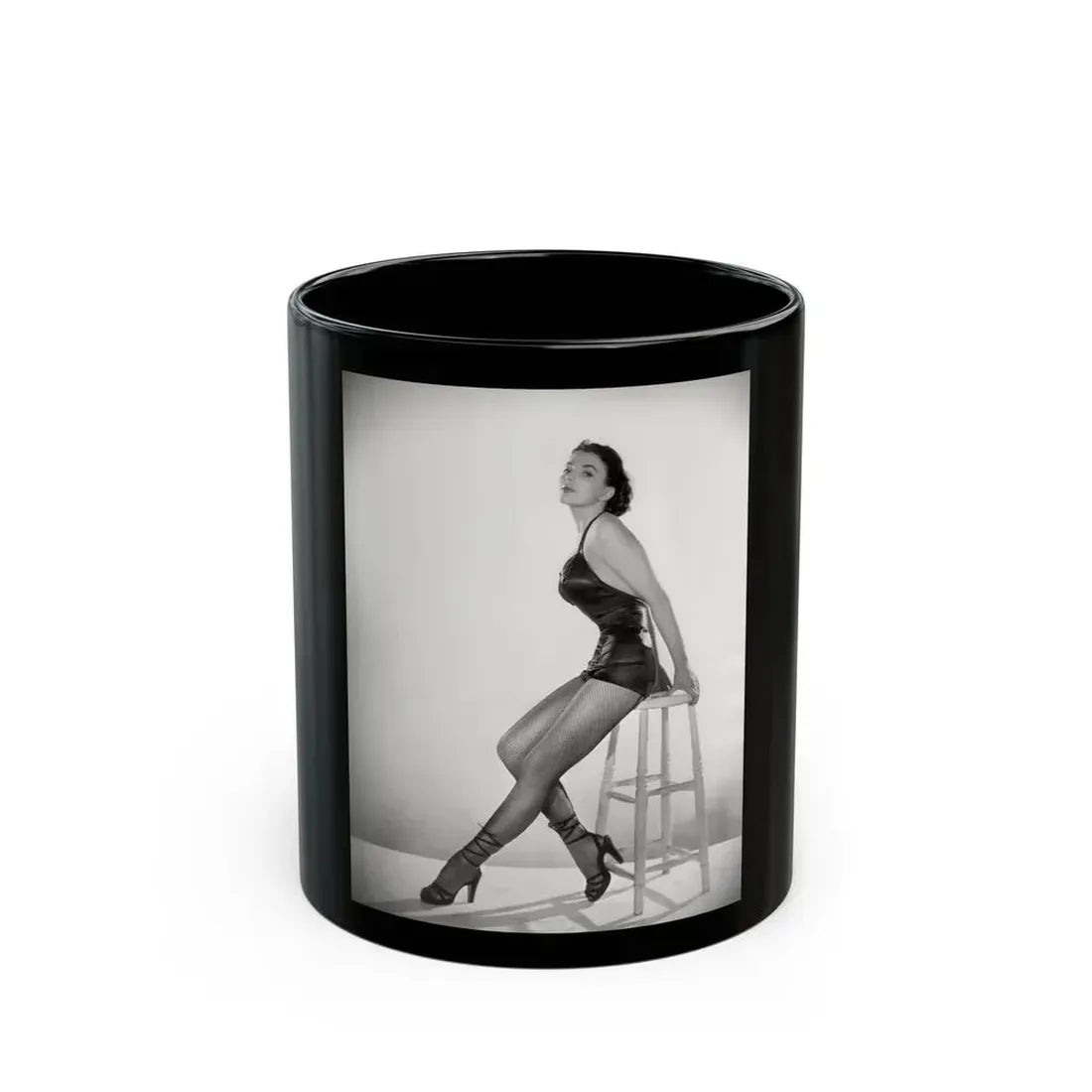 Joan Collins #629 (Vintage Female Icon) Black Coffee Mug 11oz - Go Mug Yourself