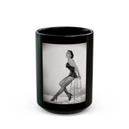 Joan Collins #629 (Vintage Female Icon) Black Coffee Mug 15oz - Go Mug Yourself