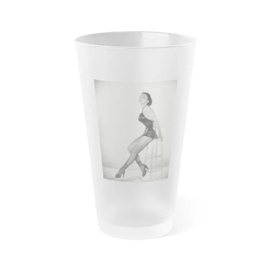 Joan Collins #629 (Vintage Female Icon) Frosted Pint Glass 16oz 16oz Frosted - Go Mug Yourself