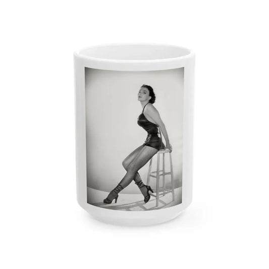 Joan Collins #629 (Vintage Female Icon) White Coffee Mug 15oz - Go Mug Yourself