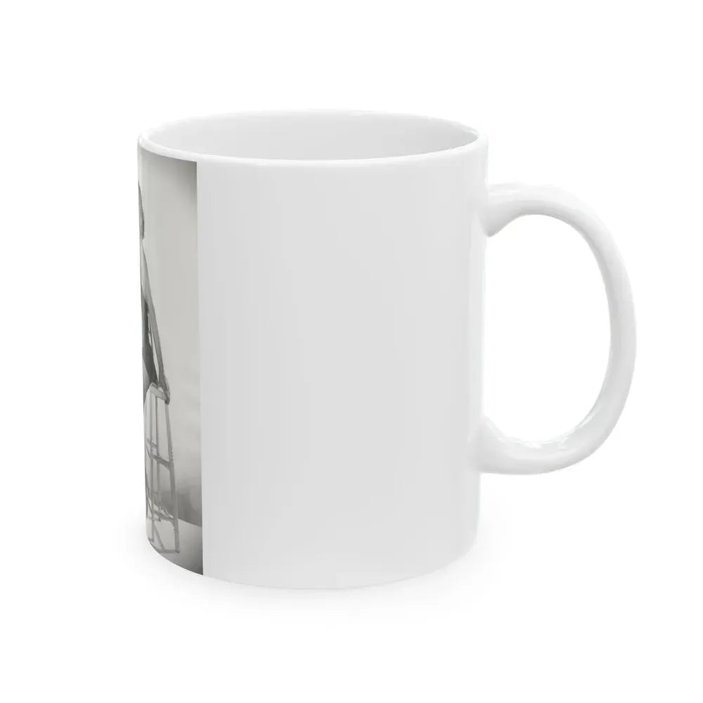 Joan Collins #629 (Vintage Female Icon) White Coffee Mug - Go Mug Yourself