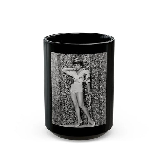 Joan Collins #630 (Vintage Female Icon) Black Coffee Mug 15oz - Go Mug Yourself
