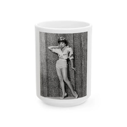 Joan Collins #630 (Vintage Female Icon) White Coffee Mug 15oz - Go Mug Yourself