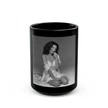 Joan Collins #633 (Vintage Female Icon) Black Coffee Mug 15oz - Go Mug Yourself