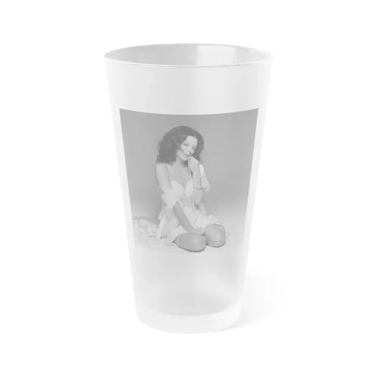 Joan Collins #633 (Vintage Female Icon) Frosted Pint Glass 16oz 16oz Frosted - Go Mug Yourself
