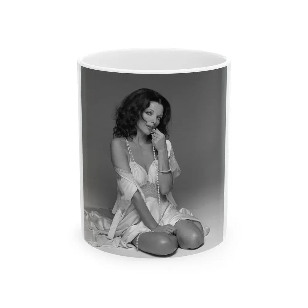 Joan Collins #633 (Vintage Female Icon) White Coffee Mug 11oz - Go Mug Yourself