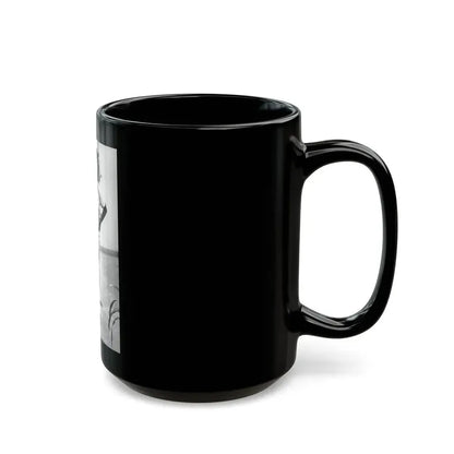 Joan Collins #635 - Topless (Vintage Female Icon) Black Coffee Mug - Go Mug Yourself