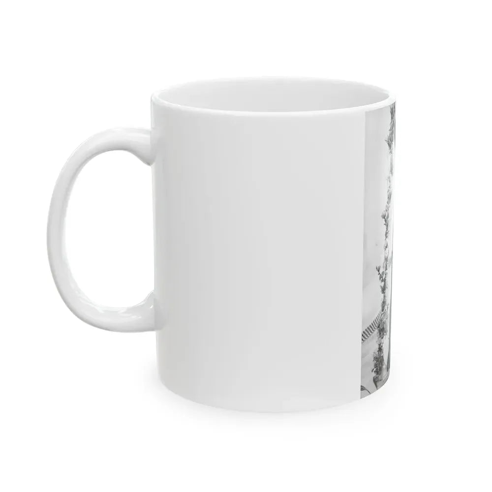 Joan Collins #635 - Topless (Vintage Female Icon) White Coffee Mug - Go Mug Yourself