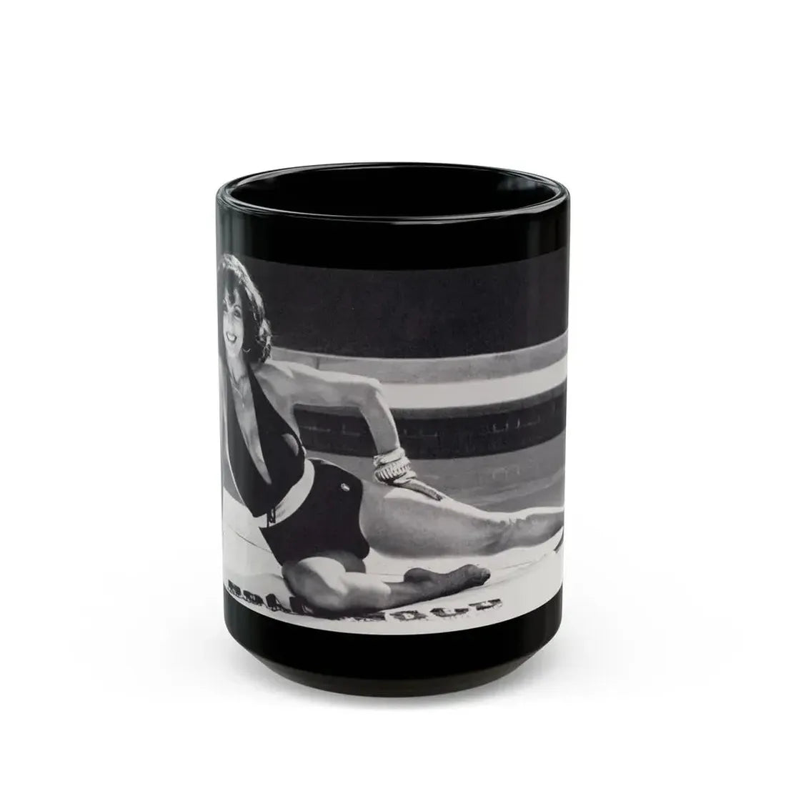 Joan Collins #636 (Vintage Female Icon) Black Coffee Mug 15oz - Go Mug Yourself