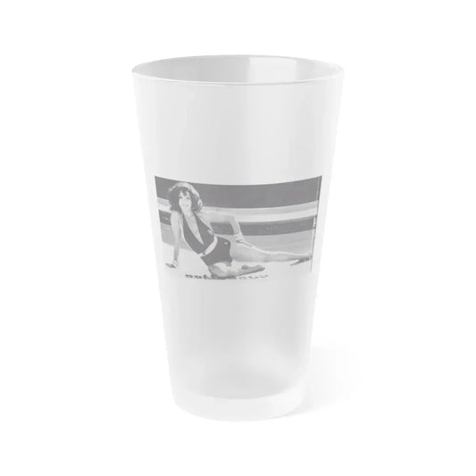 Joan Collins #636 (Vintage Female Icon) Frosted Pint Glass 16oz 16oz Frosted - Go Mug Yourself
