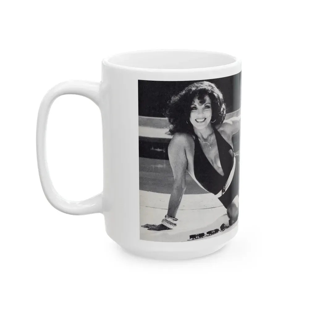 Joan Collins #636 (Vintage Female Icon) White Coffee Mug - Go Mug Yourself
