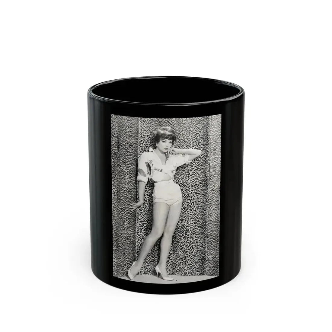 Joan Collins #637 (Vintage Female Icon) Black Coffee Mug 11oz - Go Mug Yourself