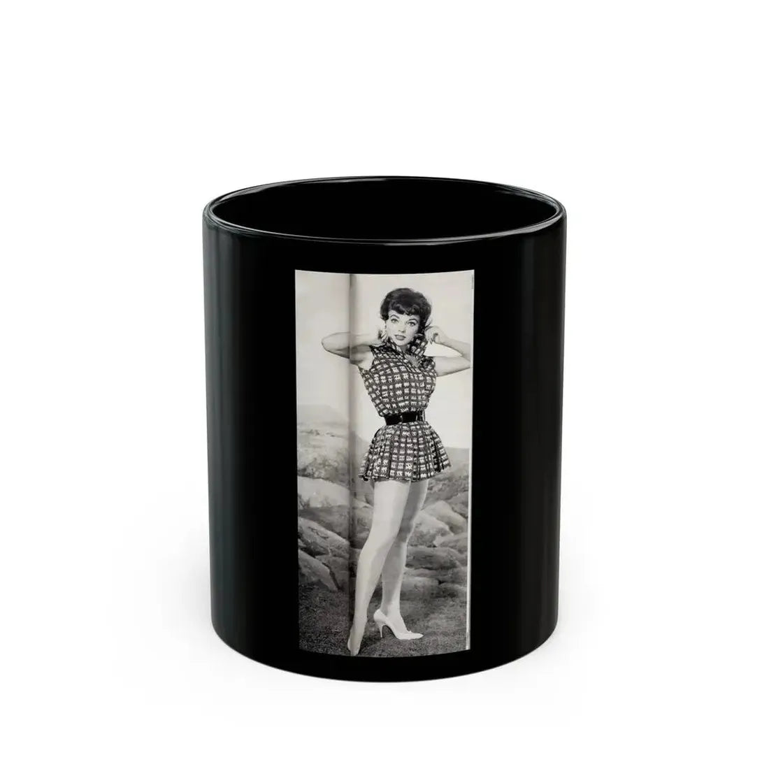 Joan Collins #638 (Vintage Female Icon) Black Coffee Mug 11oz - Go Mug Yourself