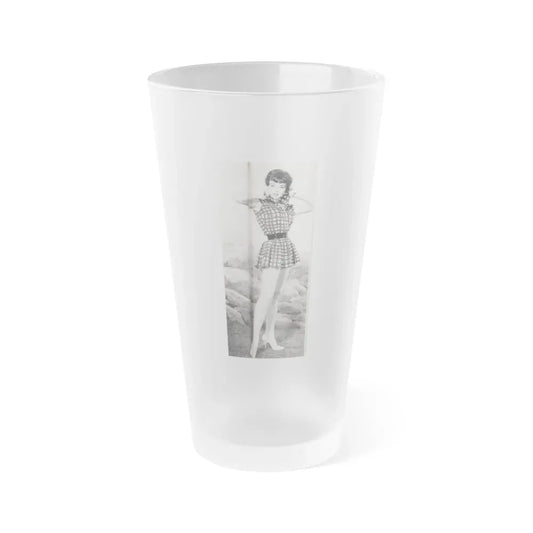 Joan Collins #638 (Vintage Female Icon) Frosted Pint Glass 16oz 16oz Frosted - Go Mug Yourself
