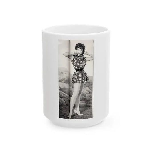 Joan Collins #638 (Vintage Female Icon) White Coffee Mug 15oz - Go Mug Yourself
