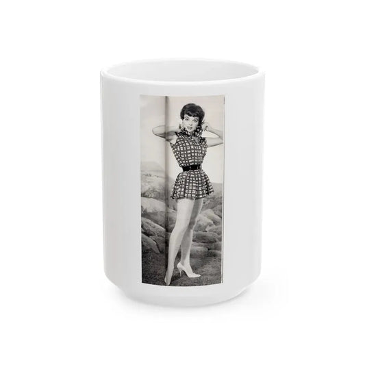 Joan Collins #638 (Vintage Female Icon) White Coffee Mug 15oz - Go Mug Yourself