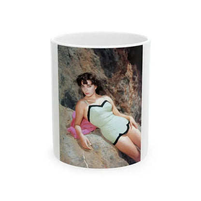 Joan Collins #642 (Vintage Female Icon) White Coffee Mug 11oz - Go Mug Yourself