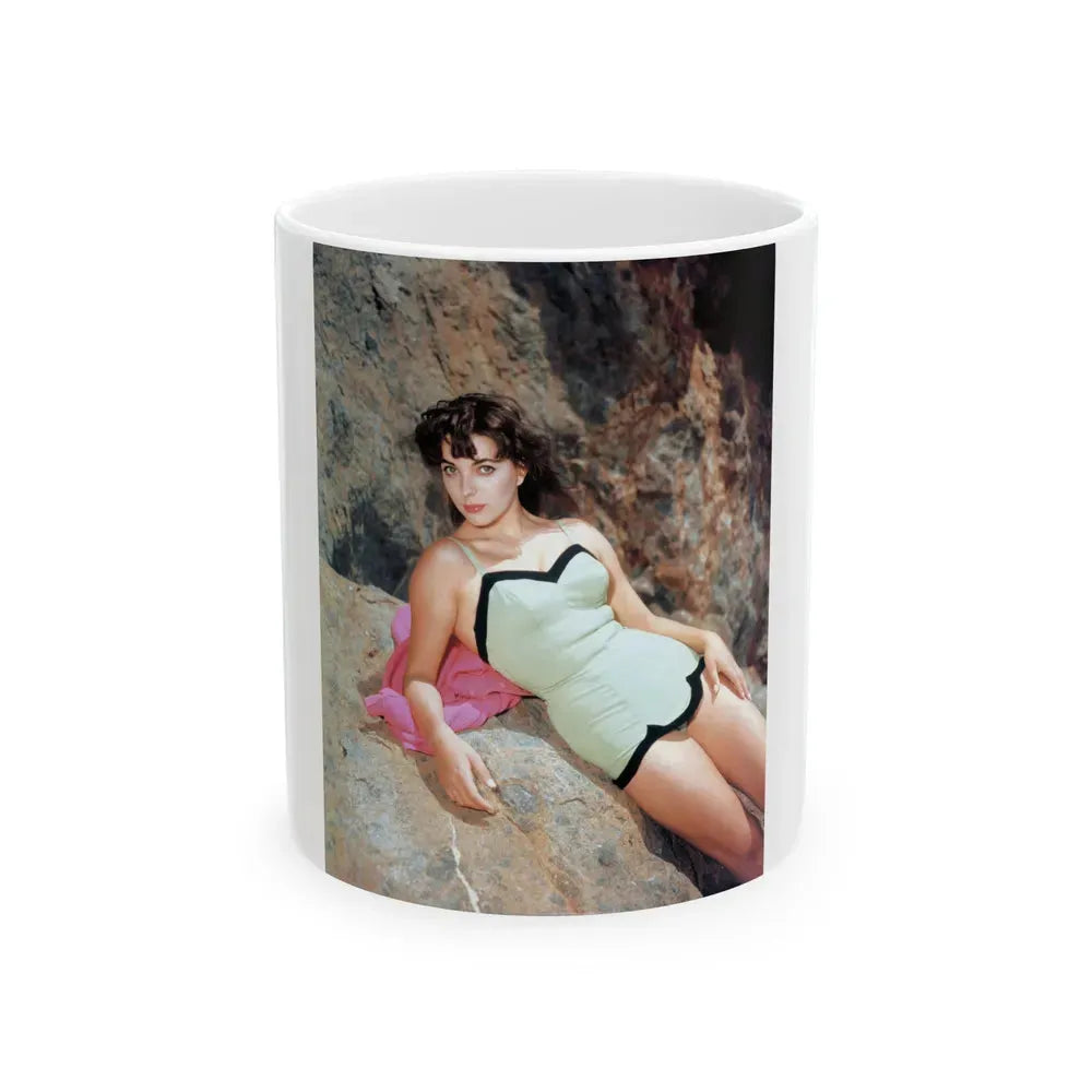 Joan Collins #642 (Vintage Female Icon) White Coffee Mug 11oz - Go Mug Yourself