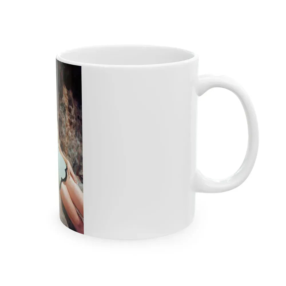 Joan Collins #642 (Vintage Female Icon) White Coffee Mug - Go Mug Yourself