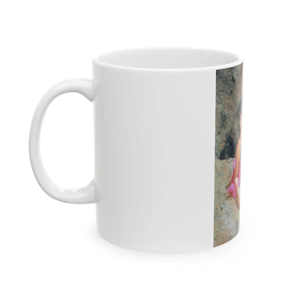 Joan Collins #642 (Vintage Female Icon) White Coffee Mug - Go Mug Yourself