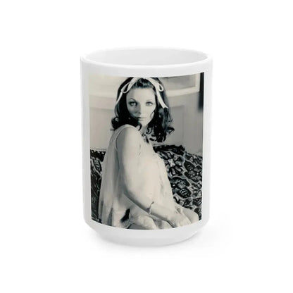 Joan Collins #644 (Vintage Female Icon) White Coffee Mug 15oz - Go Mug Yourself