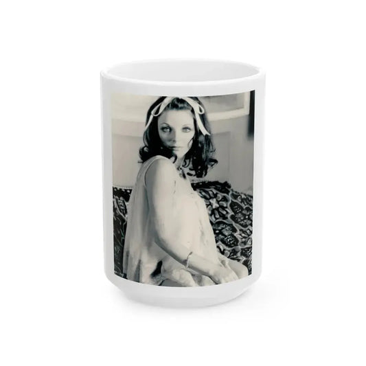 Joan Collins #644 (Vintage Female Icon) White Coffee Mug 15oz - Go Mug Yourself