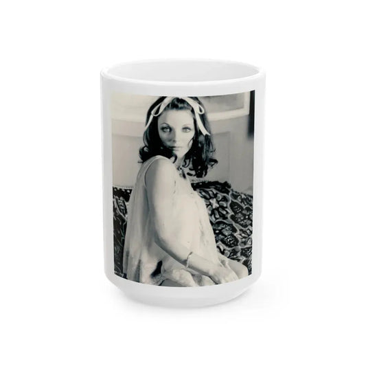 Joan Collins #644 (Vintage Female Icon) White Coffee Mug 15oz - Go Mug Yourself