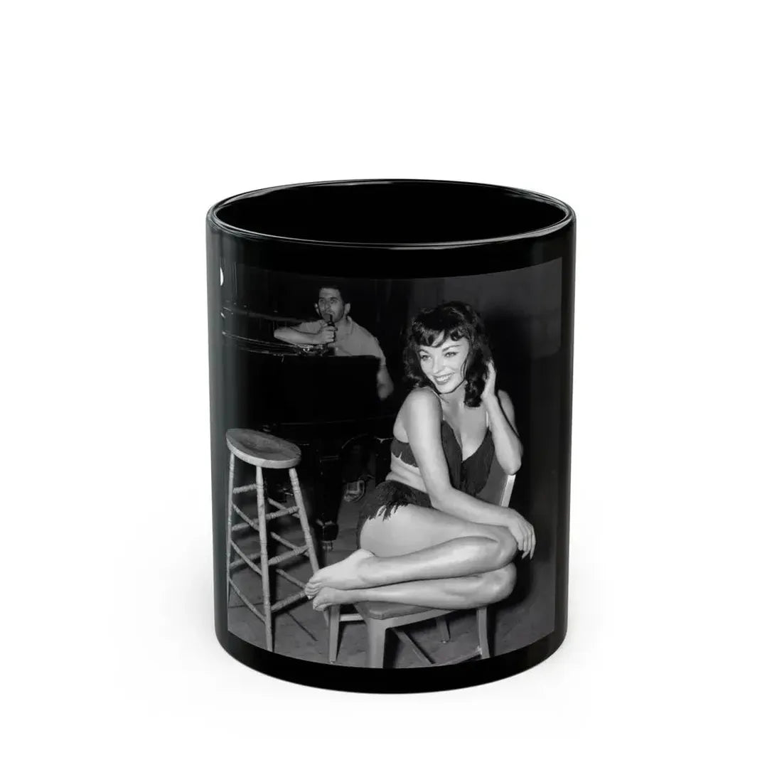 Joan Collins #648 (Vintage Female Icon) Black Coffee Mug 11oz - Go Mug Yourself