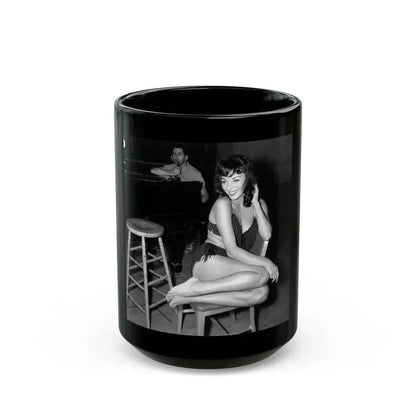 Joan Collins #648 (Vintage Female Icon) Black Coffee Mug 15oz - Go Mug Yourself