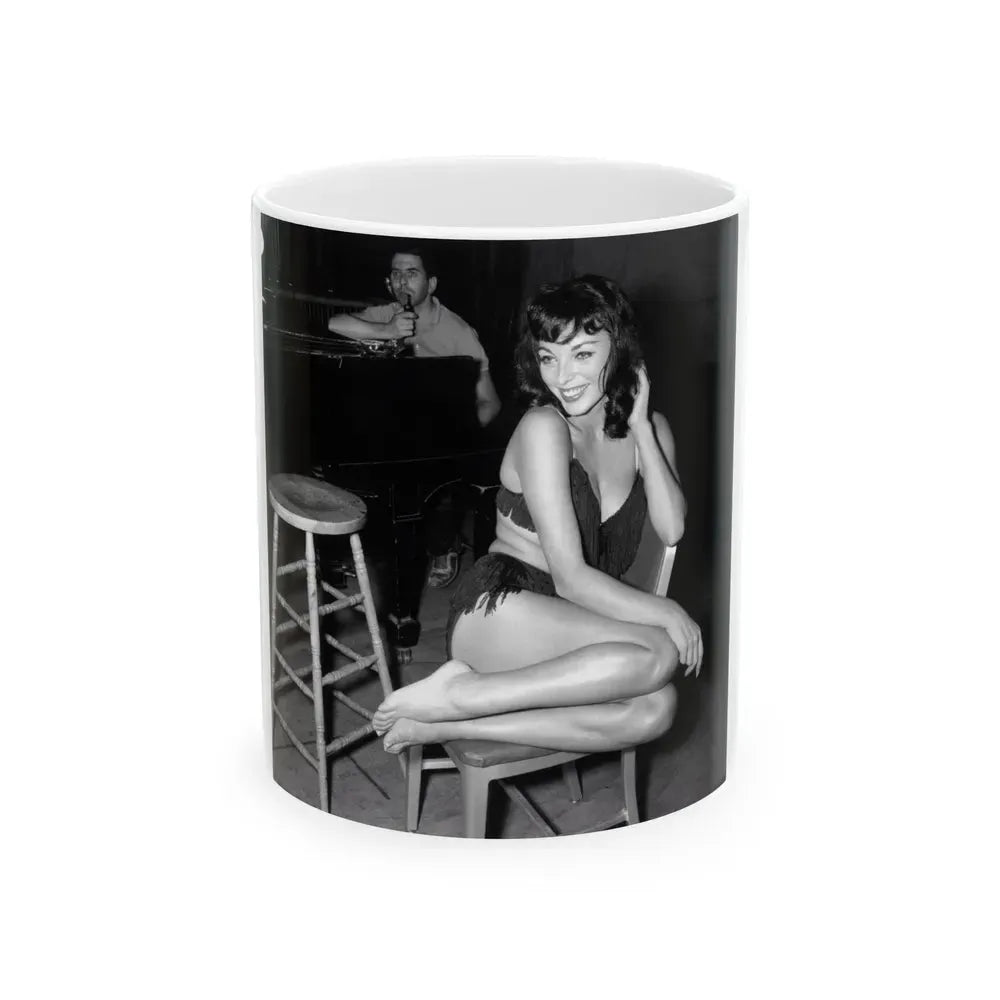 Joan Collins #648 (Vintage Female Icon) White Coffee Mug 11oz - Go Mug Yourself