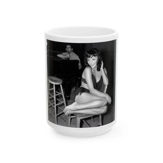 Joan Collins #648 (Vintage Female Icon) White Coffee Mug 15oz - Go Mug Yourself