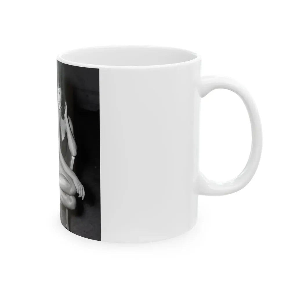 Joan Collins #648 (Vintage Female Icon) White Coffee Mug - Go Mug Yourself