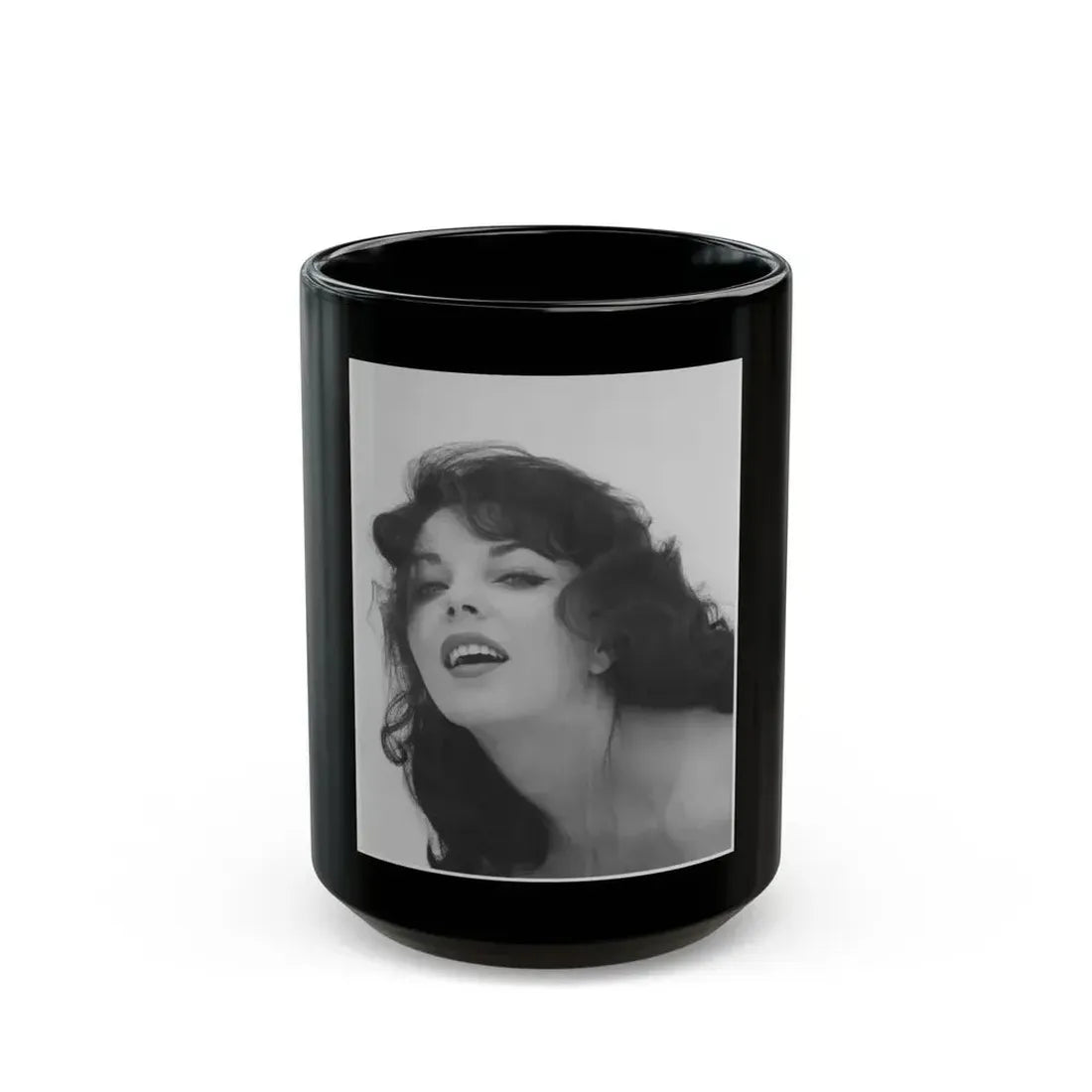 Joan Collins #651 (Vintage Female Icon) Black Coffee Mug 15oz - Go Mug Yourself