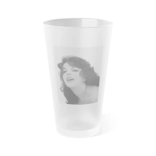 Joan Collins #651 (Vintage Female Icon) Frosted Pint Glass 16oz 16oz Frosted - Go Mug Yourself