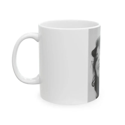 Joan Collins #651 (Vintage Female Icon) White Coffee Mug - Go Mug Yourself