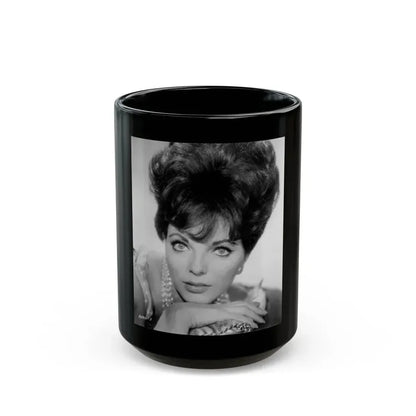 Joan Collins #653 (Vintage Female Icon) Black Coffee Mug 15oz - Go Mug Yourself