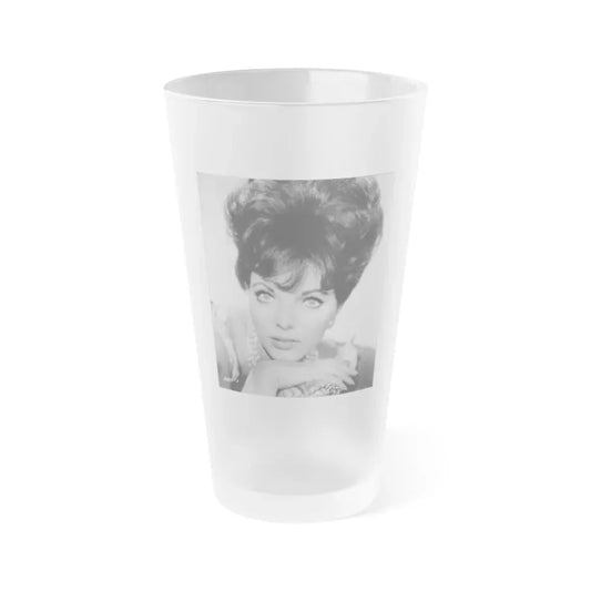Joan Collins #653 (Vintage Female Icon) Frosted Pint Glass 16oz 16oz Frosted - Go Mug Yourself