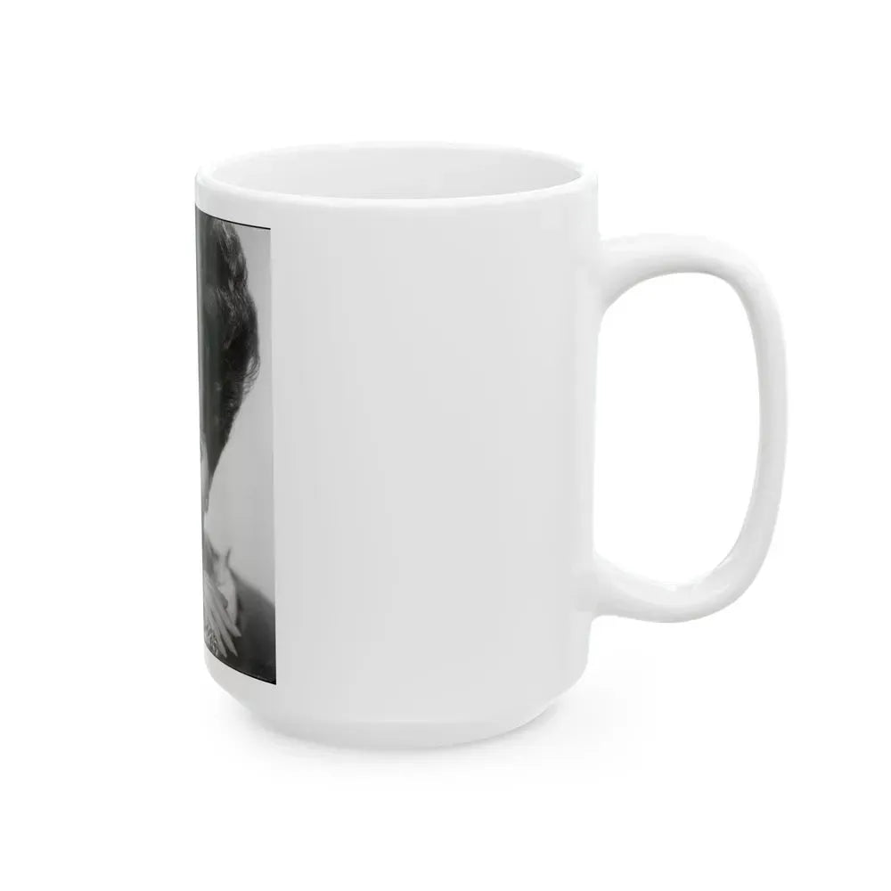 Joan Collins #653 (Vintage Female Icon) White Coffee Mug - Go Mug Yourself
