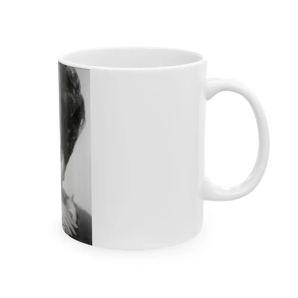 Joan Collins #653 (Vintage Female Icon) White Coffee Mug - Go Mug Yourself