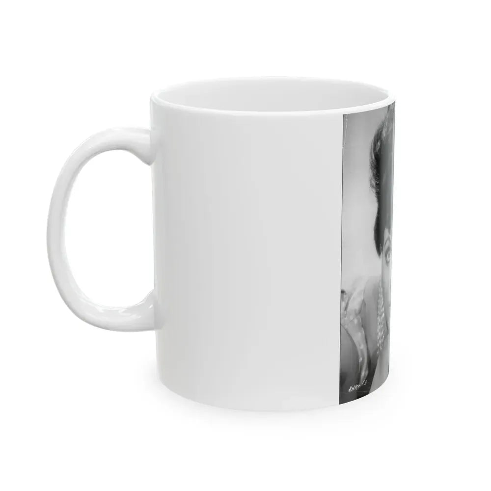 Joan Collins #653 (Vintage Female Icon) White Coffee Mug - Go Mug Yourself