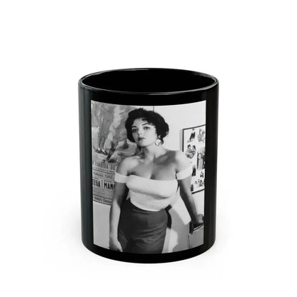 Joan Collins #654 (Vintage Female Icon) Black Coffee Mug 11oz - Go Mug Yourself