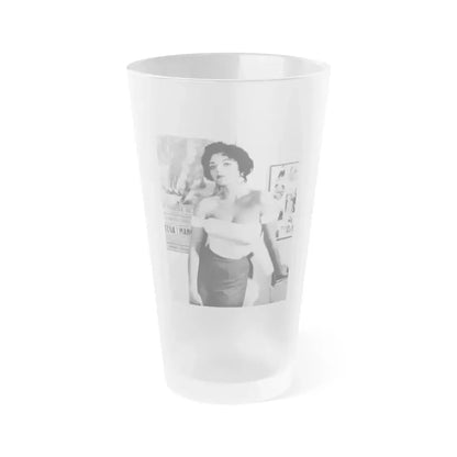 Joan Collins #654 (Vintage Female Icon) Frosted Pint Glass 16oz 16oz Frosted - Go Mug Yourself