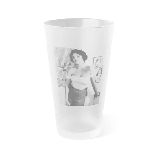 Joan Collins #654 (Vintage Female Icon) Frosted Pint Glass 16oz 16oz Frosted - Go Mug Yourself