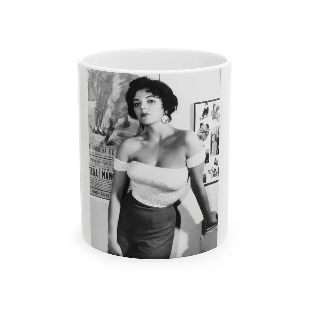Joan Collins #654 (Vintage Female Icon) White Coffee Mug 11oz - Go Mug Yourself