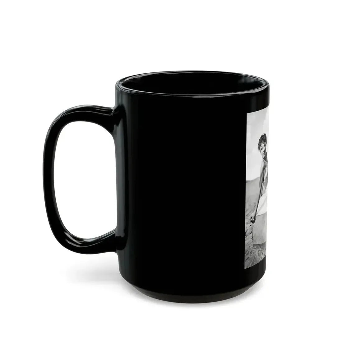 Joan Collins #655 (Vintage Female Icon) Black Coffee Mug - Go Mug Yourself