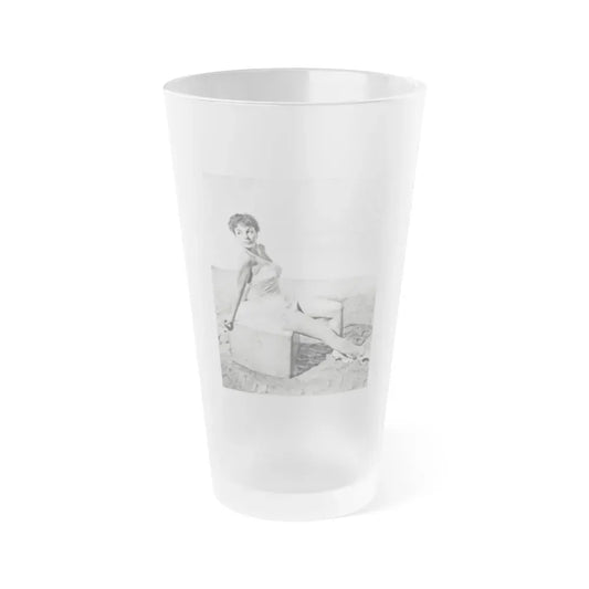 Joan Collins #655 (Vintage Female Icon) Frosted Pint Glass 16oz 16oz Frosted - Go Mug Yourself