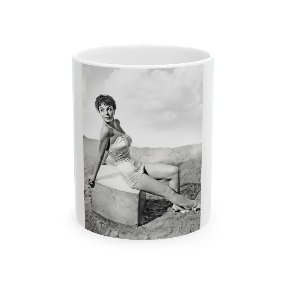 Joan Collins #655 (Vintage Female Icon) White Coffee Mug 11oz - Go Mug Yourself