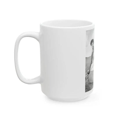 Joan Collins #655 (Vintage Female Icon) White Coffee Mug - Go Mug Yourself