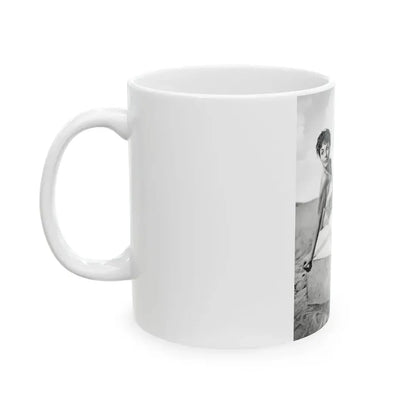 Joan Collins #655 (Vintage Female Icon) White Coffee Mug - Go Mug Yourself