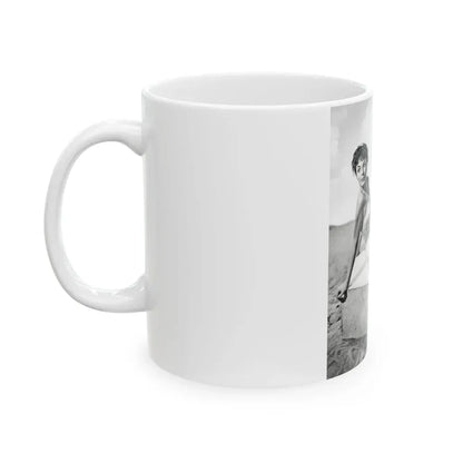 Joan Collins #655 (Vintage Female Icon) White Coffee Mug - Go Mug Yourself